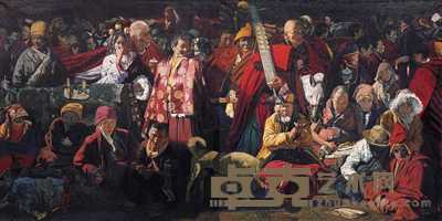 廖新松 2002年作 阳光·诗歌·天堂 180×360cm